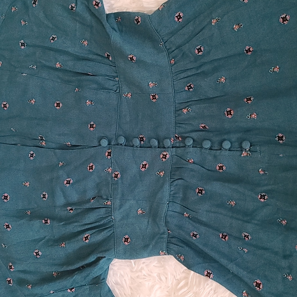 Free People | size xsmall | love grows green romper - Picture 6 of 13